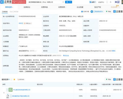 奥尼电子战略布局 成立智算服务器科技公司，深耕云计算装备技术服务新蓝海